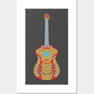 iron guitar Posters and Art